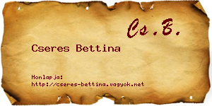 Cseres Bettina névjegykártya