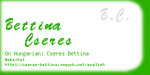 bettina cseres business card